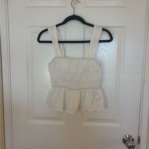 Altar'd State White Smocked Top